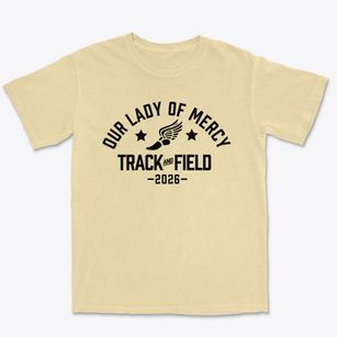Our Lady Of Mercy Academy Track and Field Premium Heavyweight T-shirt