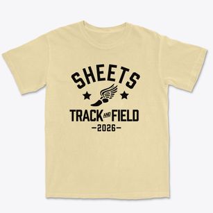 Sheets Memorial Christian School Track and Field Premium Heavyweight T-shirt