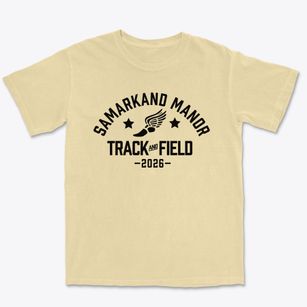 Samarkand Manor Track and Field Premium Heavyweight T-shirt