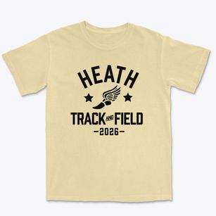 Heath Middle School Track and Field Premium Heavyweight T-shirt