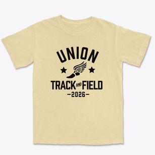 Union High School Track and Field Premium Heavyweight T-shirt
