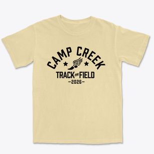 Camp Creek Elementary School Track and Field Premium Heavyweight T-shirt