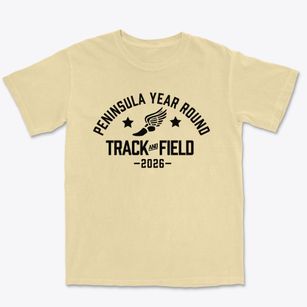 Peninsula Year Round Elementary School Track and Field Premium Heavyweight T-shirt