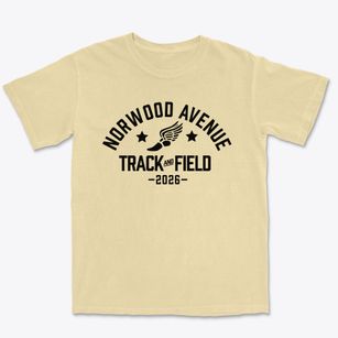 Norwood Avenue Elementary School Track and Field Premium Heavyweight T-shirt