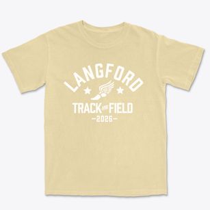 Langford Elementary School Track and Field Premium Heavyweight T-shirt