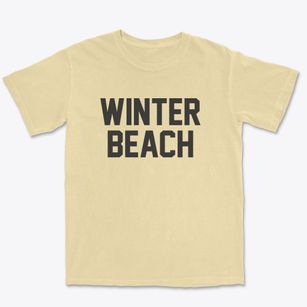 Winter Beach Florida Classic Block Premium Heavyweight T-shirt