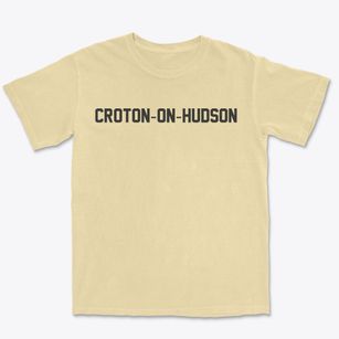 Croton-on-hudson New York Classic Block Premium Heavyweight T-shirt