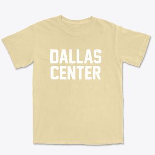 Dallas Center Iowa Classic Block Premium Heavyweight T-shirt