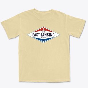 East Lansing Michigan Diamond Star Premium Heavyweight T-shirt