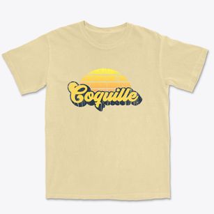 Coquille Oregon Sublime Sunset Premium Heavyweight T-shirt