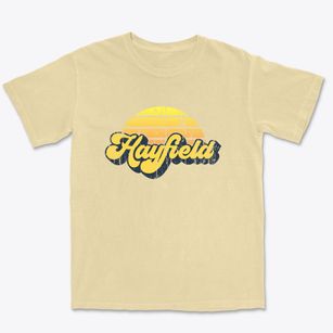 Hayfield Minnesota Sublime Sunset Premium Heavyweight T-shirt