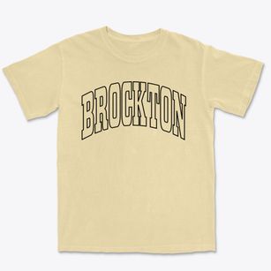 Brockton Massachusetts Trendy Block Premium Heavyweight T-shirt