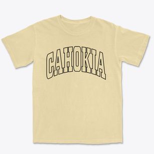 Cahokia Illinois Trendy Block Premium Heavyweight T-shirt