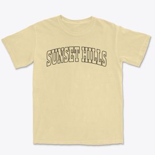 Sunset Hills Missouri Trendy Block Premium Heavyweight T-shirt