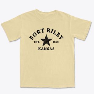 Fort Riley Kansas Star Premium Heavyweight T-shirt