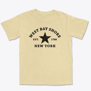 West Bay Shore New York Star Premium Heavyweight T-shirt