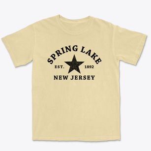 Spring Lake New Jersey Star Premium Heavyweight T-shirt