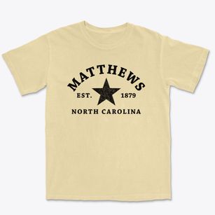 Matthews North Carolina Star Premium Heavyweight T-shirt