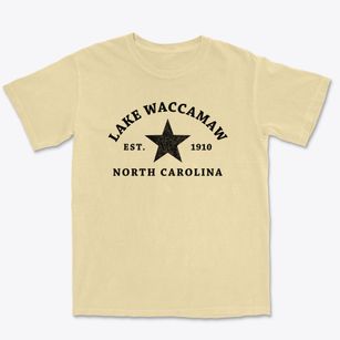 Lake Waccamaw North Carolina Star Premium Heavyweight T-shirt