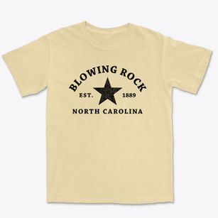 Blowing Rock North Carolina Star Premium Heavyweight T-shirt
