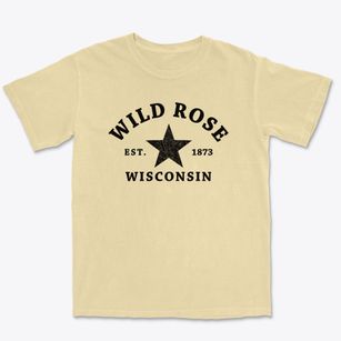 Wild Rose Wisconsin Star Premium Heavyweight T-shirt
