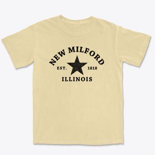 New Milford Illinois Star Premium Heavyweight T-shirt