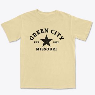 Green City Missouri Star Premium Heavyweight T-shirt