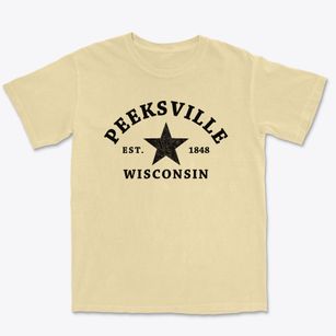 Peeksville Wisconsin Star Premium Heavyweight T-shirt
