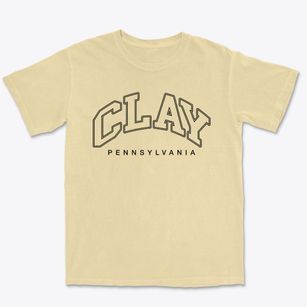 Clay Pennsylvania Inline Premium Heavyweight T-shirt