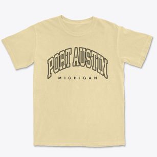 Port Austin Michigan Inline Premium Heavyweight T-shirt