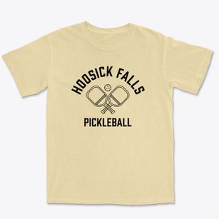 Hoosick Falls New York Pickleball Premium Heavyweight T-shirt