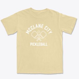 Mcclane City Louisiana Pickleball Premium Heavyweight T-shirt