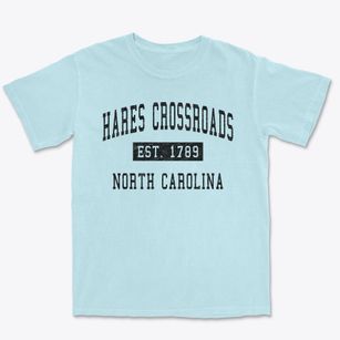 Hares Crossroads North Carolina Classic Established Premium Heavyweight T-shirt