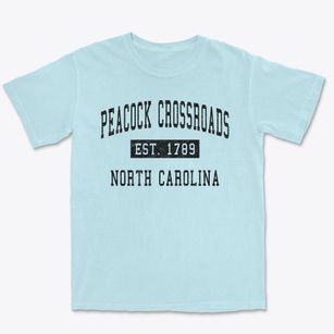 Peacock Crossroads North Carolina Classic Established Premium Heavyweight T-shirt