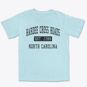 Hardee Cross Roads North Carolina Classic Established Premium Heavyweight T-shirt