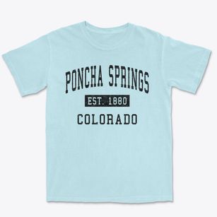 Poncha Springs Colorado Classic Established Premium Heavyweight T-shirt