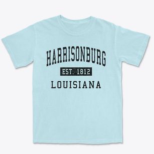 Harrisonburg Louisiana Classic Established Premium Heavyweight T-shirt