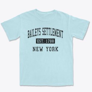 Baileys Settlement New York Classic Established Premium Heavyweight T-shirt