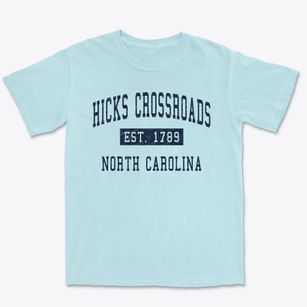Hicks Crossroads North Carolina Classic Established Premium Heavyweight T-shirt