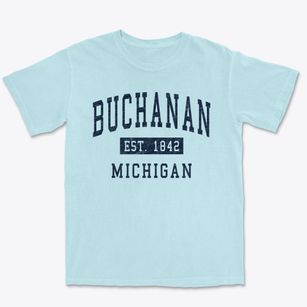 Buchanan Michigan Classic Established Premium Heavyweight T-shirt