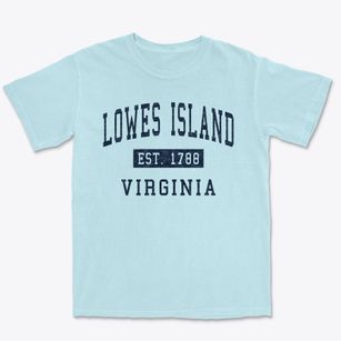 Lowes Island Virginia Classic Established Premium Heavyweight T-shirt