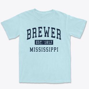 Brewer Mississippi Classic Established Premium Heavyweight T-shirt