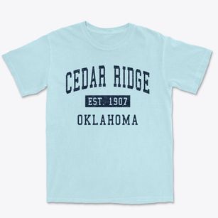 Cedar Ridge Oklahoma Classic Established Premium Heavyweight T-shirt