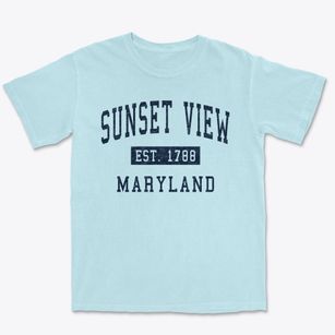 Sunset View Maryland Classic Established Premium Heavyweight T-shirt