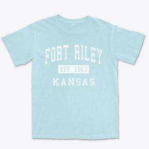 Fort Riley Kansas Classic Established Premium Heavyweight T-shirt