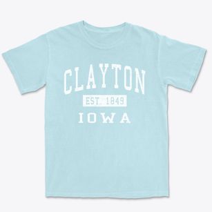 Clayton Iowa Classic Established Premium Heavyweight T-shirt