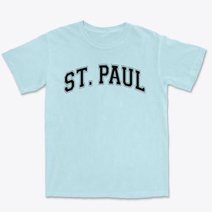 Saint Paul Lutheran School Varsity Arch Premium Heavyweight T-shirt