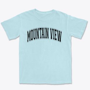 Mountain View Junior High School Varsity Arch Premium Heavyweight T-shirt