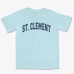 Saint Clement School Varsity Arch Premium Heavyweight T-shirt