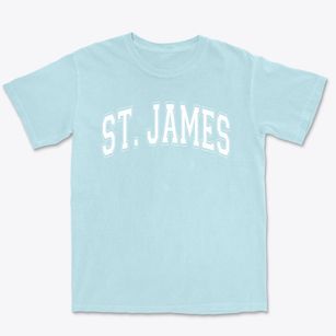 Saint James Lutheran School Varsity Arch Premium Heavyweight T-shirt